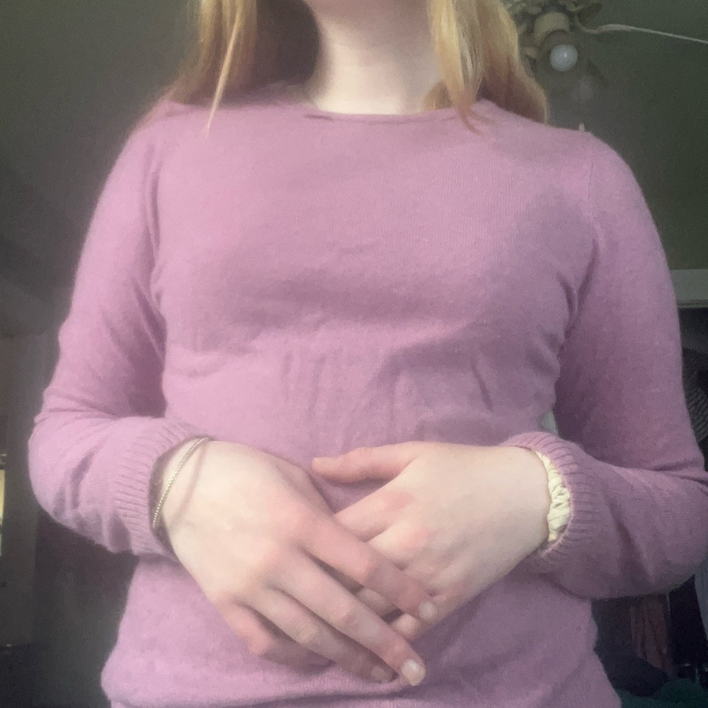 LL Bean Purple Cashmere Sweater